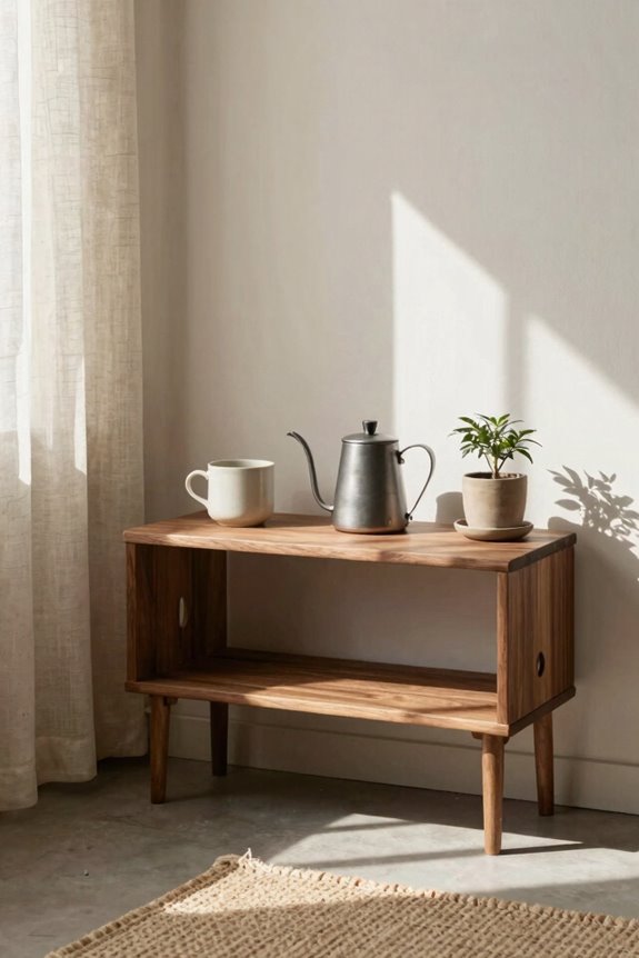 floating shelves natural textures