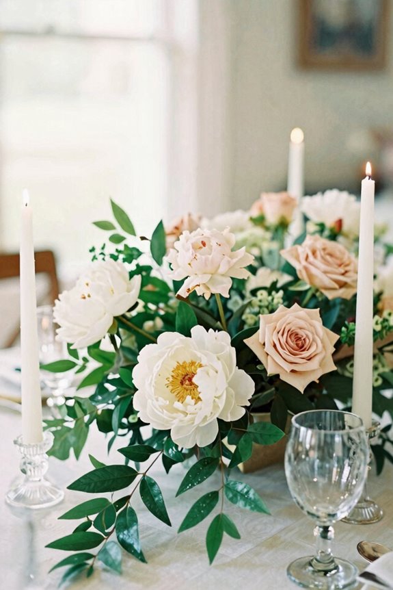 fresh blooms meet realistic faux greenery