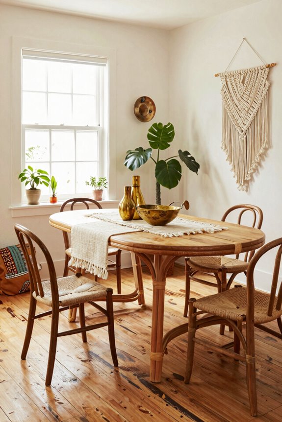 handwoven accents with vintage treasures