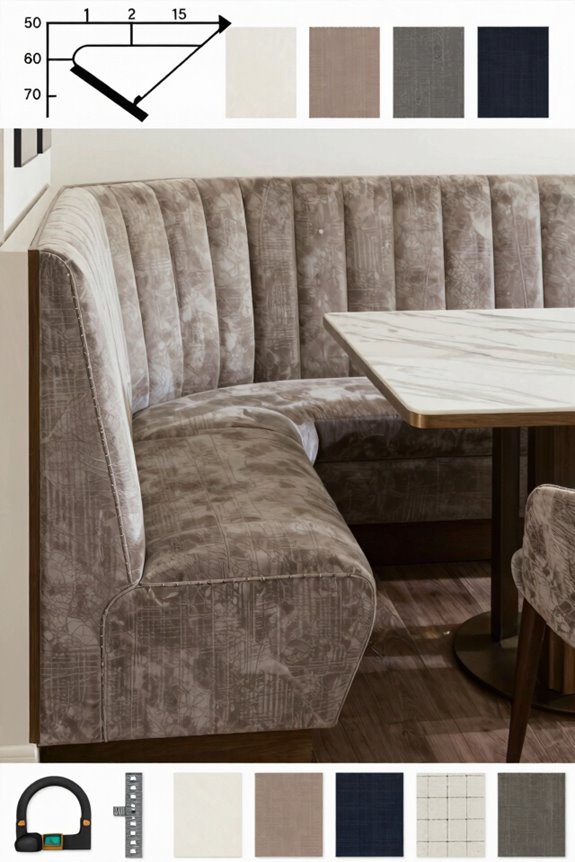 installation time cost and options for banquettes
