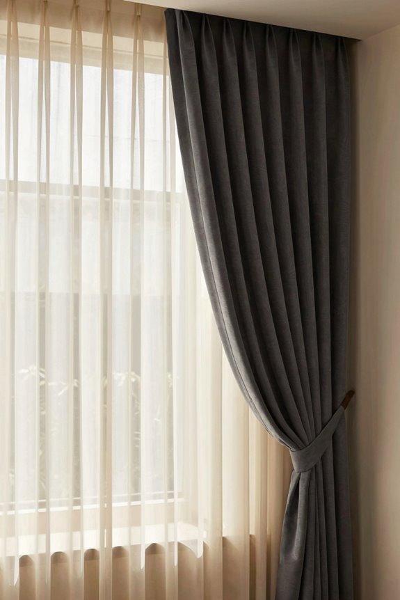 7 Curtain Ideas to Transform Your Dining Room 1 layered sheer and blackout curtains
