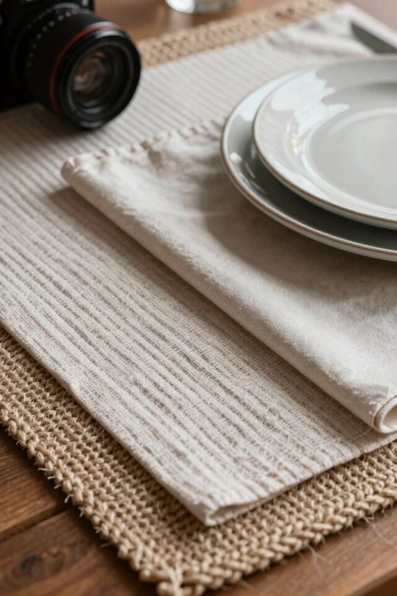 7 Table Mat Ideas to Transform Your Dining Experience 2 layered textures create dimensional richness