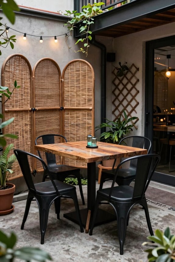 Outdoor Dining Room Ideas for Small Spaces 6 layered textures for compact elegance