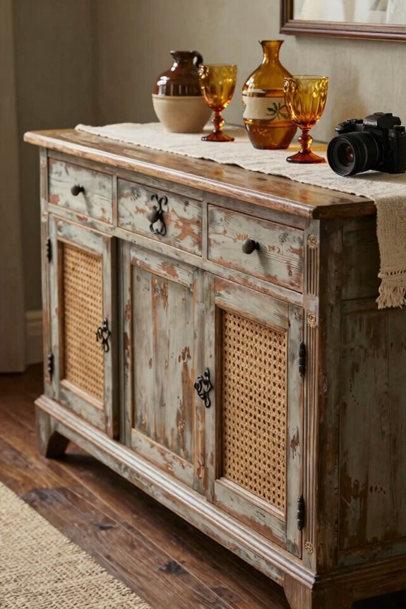 layered textures warm rustic storage