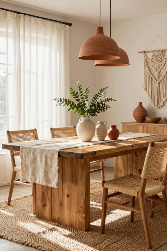 light wood natural materials cohesive boho