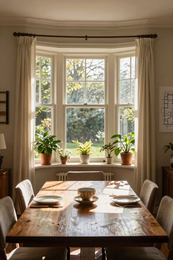 measure bay window plan seating layout