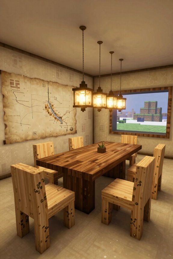 10 Minecraft Dining Room Ideas to Elevate Your Base 8 measure fit space move freely