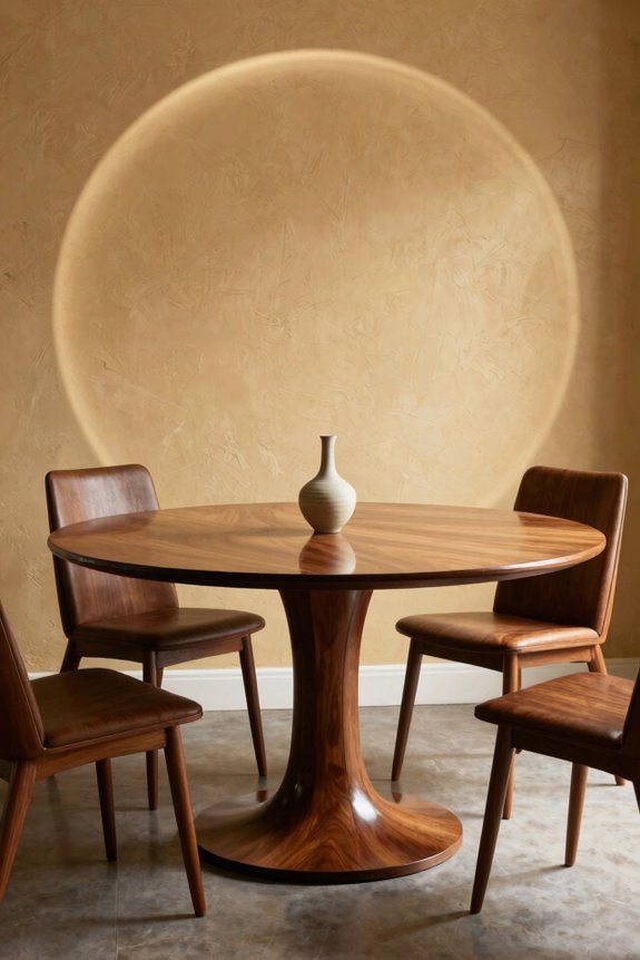 mid century round tables timeless elegance