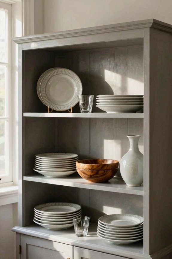 10 Dining Room Hutch Ideas to Elevate Your Space 6 middle shelf as focal point