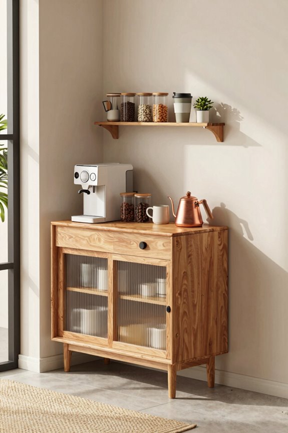 minimalist coffee corner essentials only