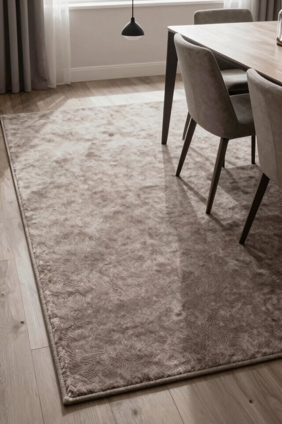 minimalist dining rugs for calm sophistication