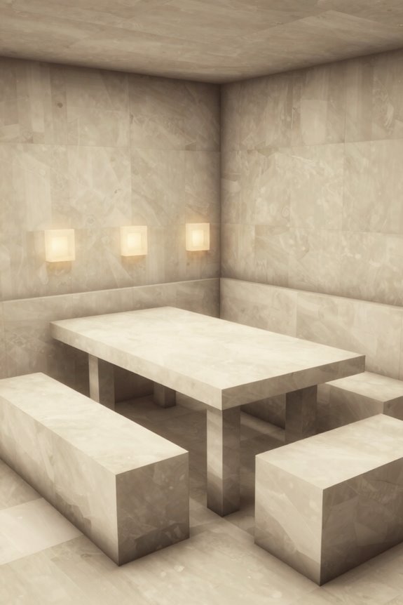 10 Minecraft Dining Room Ideas to Elevate Your Base 2 minimalist dining with quartz elegance