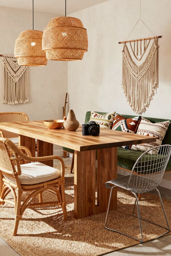 mix of chair styles unified warmth k1m4h