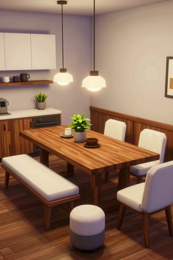 Modern Bloxburg Dining Room Ideas for Every Player 4 mix textures with varied seating