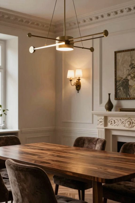 modern chandeliers with traditional balance