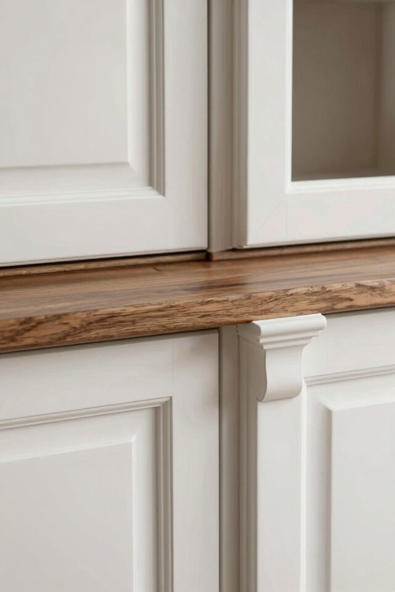 moldings match cabinetry finish