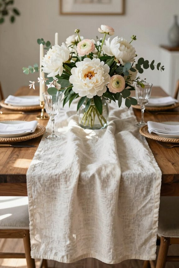 neutral linens ground elegant tablescape