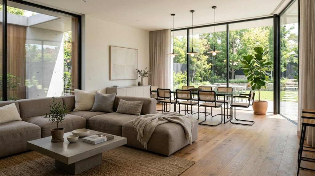 open plan lounge and dining ideas