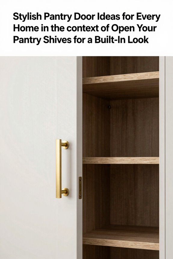 open shelves with built in trim