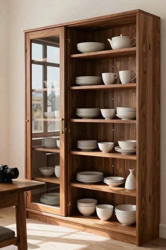 open shelving niches showcase collections