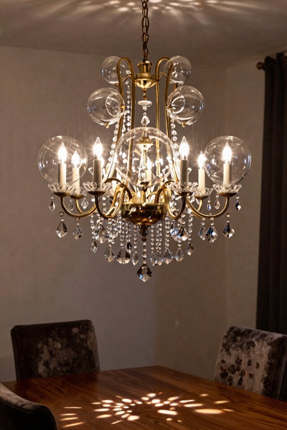 oversized globe or cascading crystals