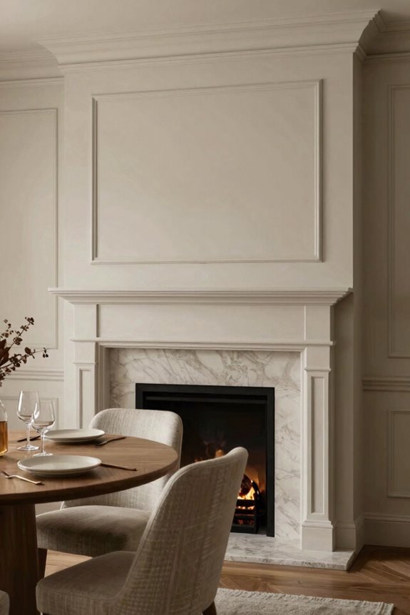painted surrounds create cohesive elegance