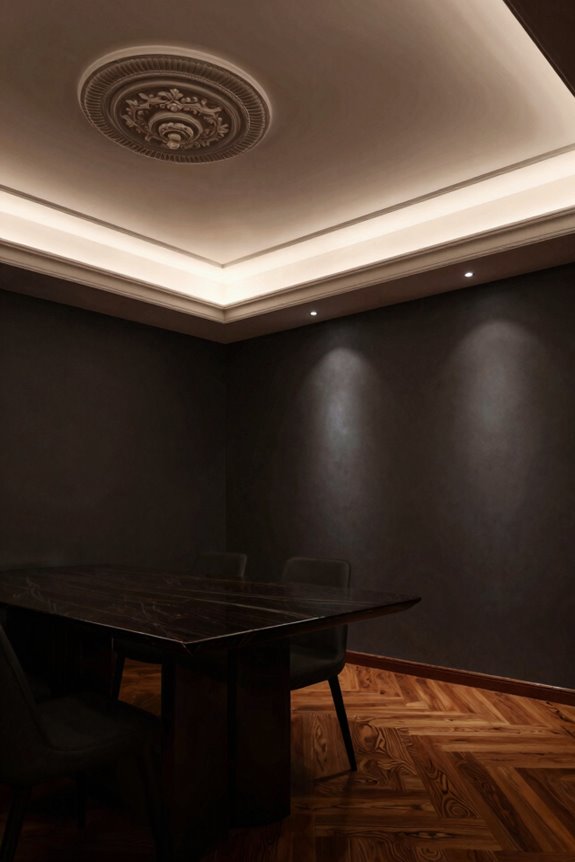 popcorn ceiling removal crown molding white oak floors