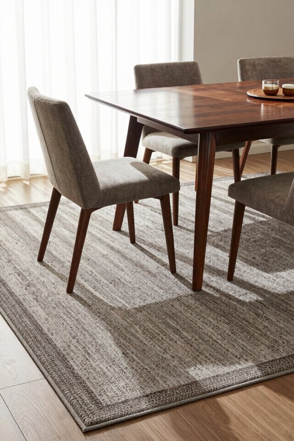 rectangular or round rug balance