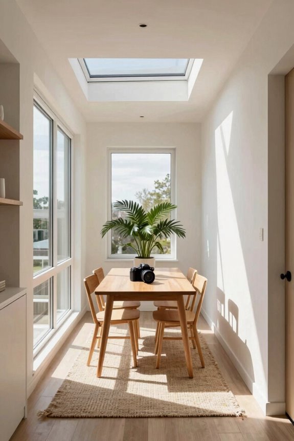 rectangular sunroom defined zones