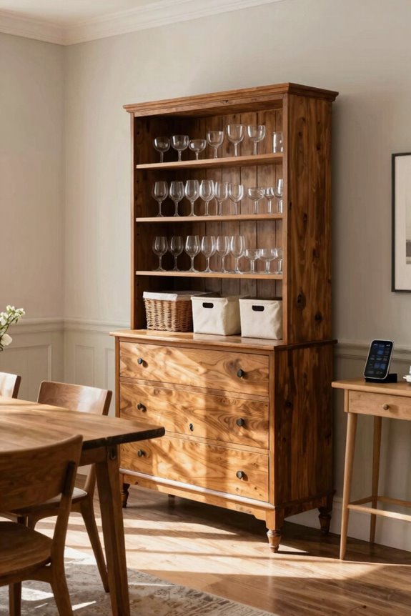 10 Dining Room Storage Ideas to Maximize Your Space 5 repurposed vintage dining storage