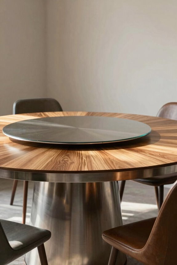 round tables wood and steel mb7oo