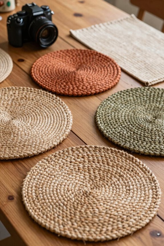 rustic woven placemats warmth
