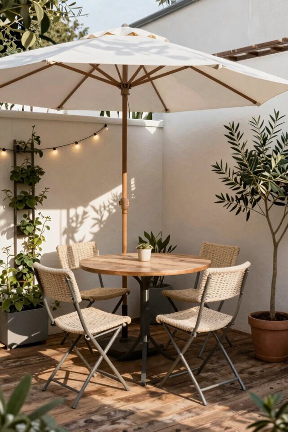 Outdoor Dining Room Ideas for Small Spaces 3 shade smart footprint friendly shade strategy