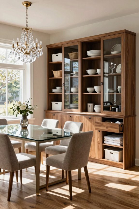 smart sunroom cabinetry for openness