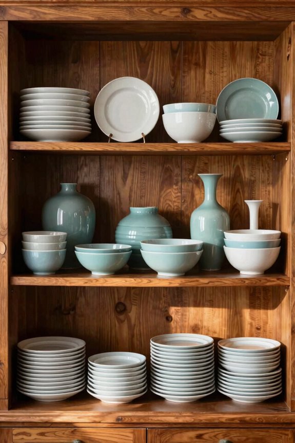 10 Dining Room Hutch Ideas to Elevate Your Space 1 stacked height layered hutch displays