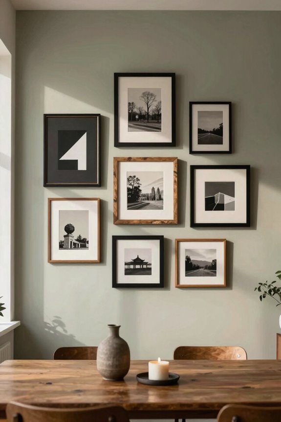 staggered gallery wall balance