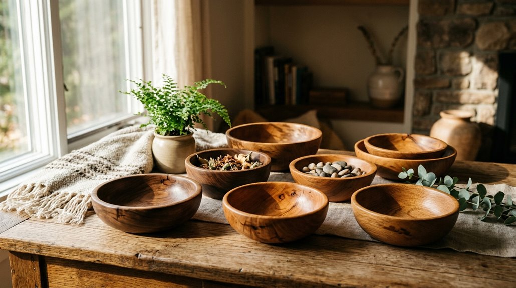styling wooden bowls decor