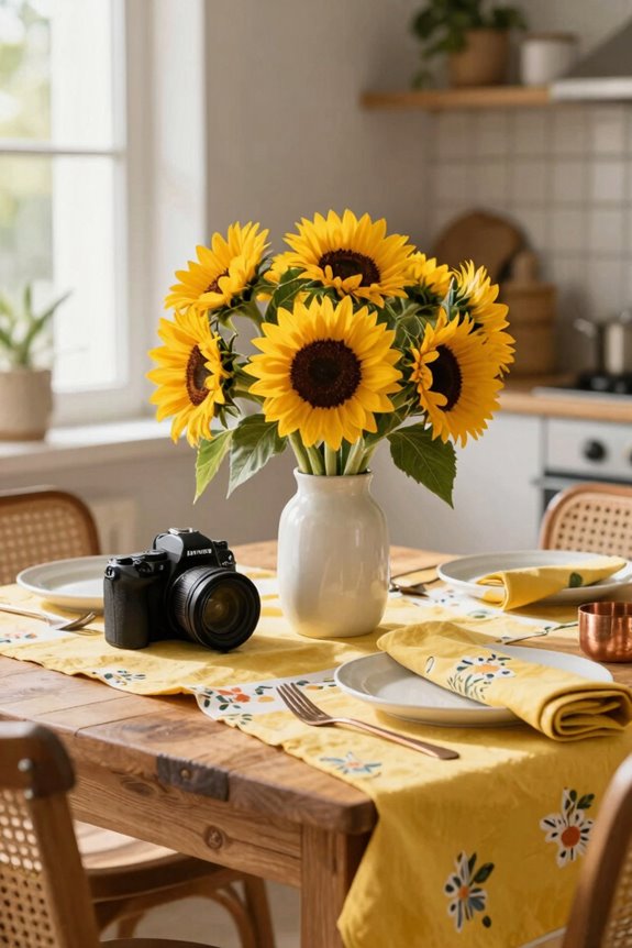 sunflower linens unify and elevate dining
