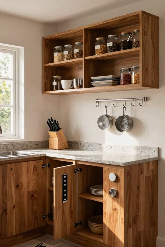 tall tambour doors maximize storage space