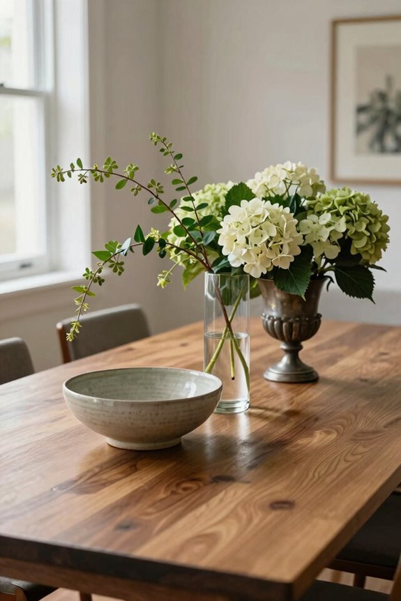 three container table arrangement rhythm