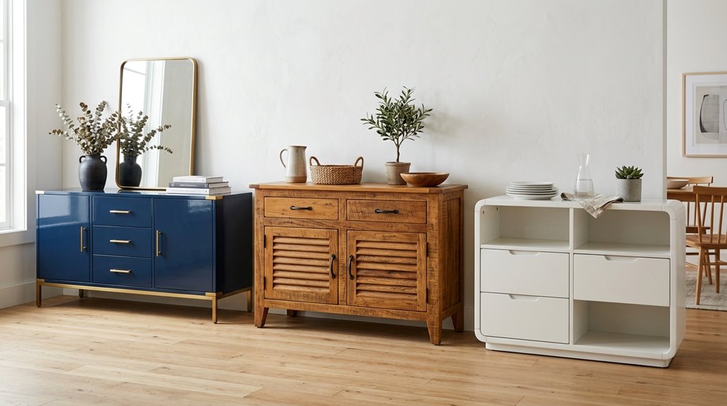 three dining room sideboard styles