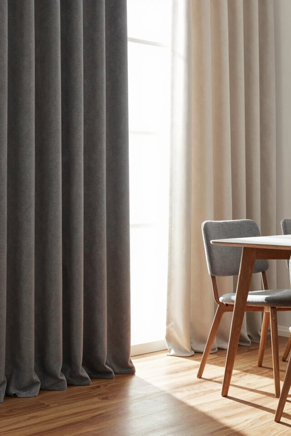 7 Curtain Ideas to Transform Your Dining Room 3 two tone curtains define dining space
