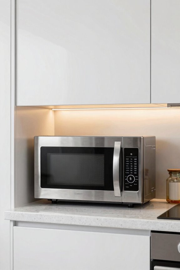 10 Best Microwave Location Ideas for Small Kitchens 7 under cabinet compact microwave installation