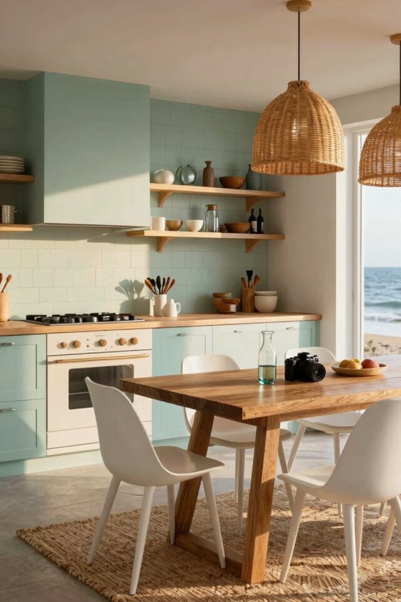Essential Coastal Dining Room Ideas 8 unified coastal dining kitchen design